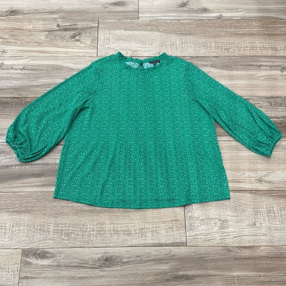Adrianna Pappell Green & White Blouse - Picture 1 of 5